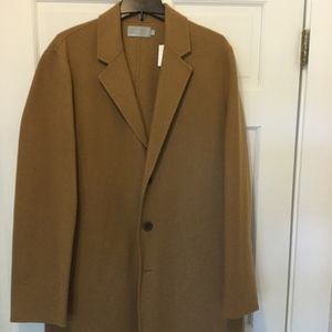 Vince Mens Car Coat Wool Blend camel Large